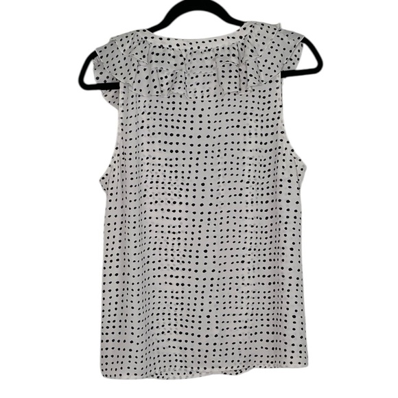 CAbi Style 4553 Black and White Polka Dot Blouse - Picture 5 of 6